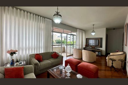 Sala  de apartamento à venda com 4 quartos, 166m² em Serra, Belo Horizonte