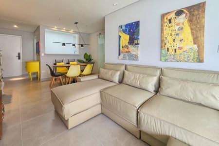 Sala de apartamento para alugar com 3 quartos, 110m² em Vila Luis Antonio, Guarujá