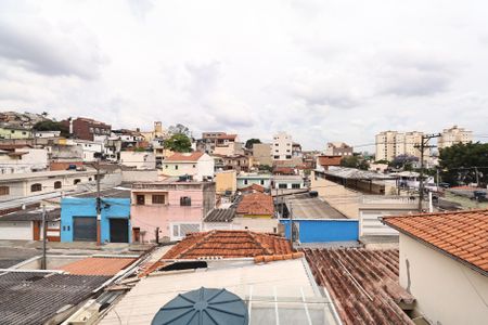 Vista da sala  de casa para alugar com 1 quarto, 30m² em Vila Palmares, Santo André