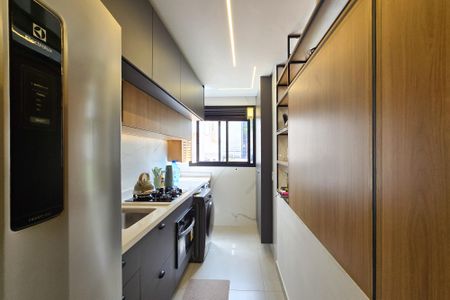 Cozinha de apartamento para alugar com 1 quarto, 42m² em Centro, São Bernardo do Campo