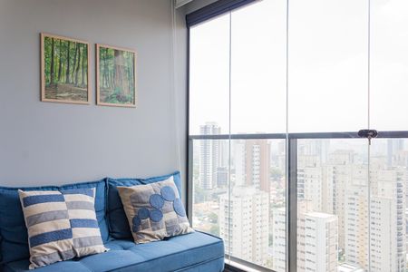 Varanda de kitnet/studio para alugar com 1 quarto, 29m² em Pompeia, São Paulo