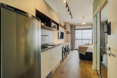 Cozinha de apartamento à venda com 1 quarto, 22m² em Centro Histórico de São Paulo, São Paulo