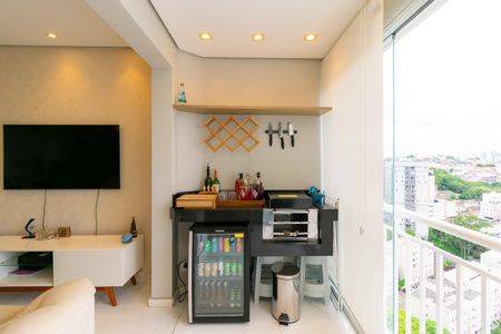 Varanda da Sala de apartamento à venda com 1 quarto, 50m² em Jardim Ibitirama, São Paulo