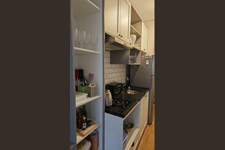 Cozinha de apartamento à venda com 1 quarto, 26m² em Pinheiros, São Paulo