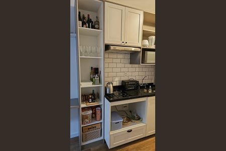 Cozinha de apartamento à venda com 1 quarto, 26m² em Pinheiros, São Paulo