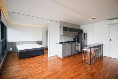 Sala de apartamento para alugar com 1 quarto, 50m² em Indianópolis, São Paulo