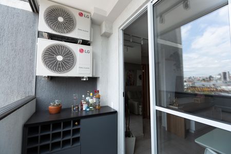 varanda sala de apartamento para alugar com 2 quartos, 53m² em Eldorado, Contagem
