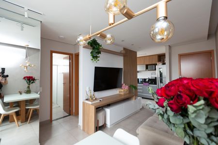 sala de apartamento para alugar com 2 quartos, 53m² em Eldorado, Contagem