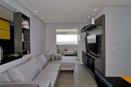 Sala de apartamento à venda com 2 quartos, 60m² em Vila Valparaíso, Santo André