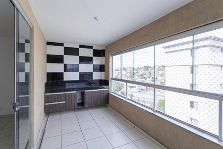 Varanda da sala  de apartamento à venda com 3 quartos, 92m² em Castelo, Belo Horizonte