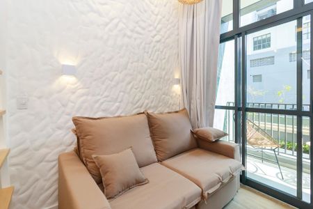 Sala de apartamento para alugar com 1 quarto, 40m² em Santo Amaro, São Paulo