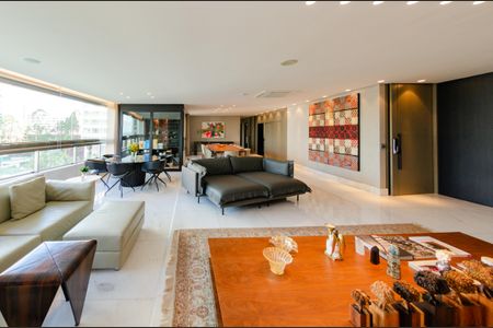 Sala de apartamento à venda com 4 quartos, 398m² em Belvedere, Belo Horizonte