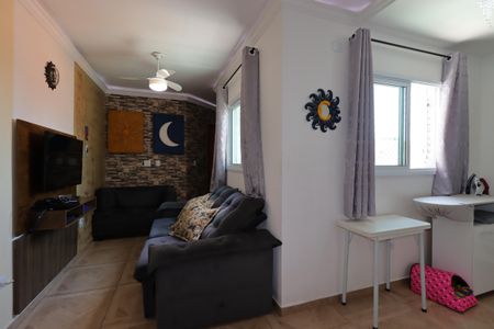 Sala de apartamento à venda com 2 quartos, 80m² em Vila Marina, Santo André