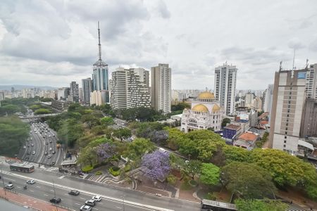 Vista da varanda de kitnet/studio à venda com 1 quarto, 22m² em Paraíso, São Paulo