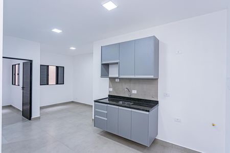 Sala, cozinha e área de serviço de apartamento para alugar com 1 quarto, 32m² em Brasilândia, São Paulo