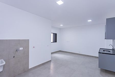 Sala, cozinha e área de serviço de apartamento para alugar com 1 quarto, 32m² em Brasilândia, São Paulo