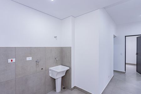 Sala, cozinha e área de serviço de apartamento para alugar com 1 quarto, 32m² em Brasilândia, São Paulo