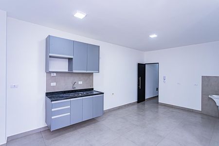 Sala, cozinha e área de serviço de apartamento para alugar com 1 quarto, 32m² em Brasilândia, São Paulo