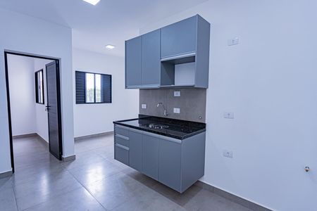 Sala, cozinha e área de serviço de apartamento para alugar com 1 quarto, 32m² em Brasilândia, São Paulo