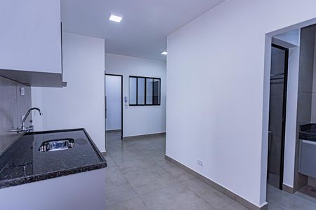 Sala, cozinha e área de serviço de apartamento para alugar com 1 quarto, 32m² em Brasilândia, São Paulo