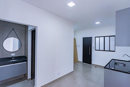 Sala, cozinha e área de serviço de apartamento para alugar com 1 quarto, 32m² em Brasilândia, São Paulo