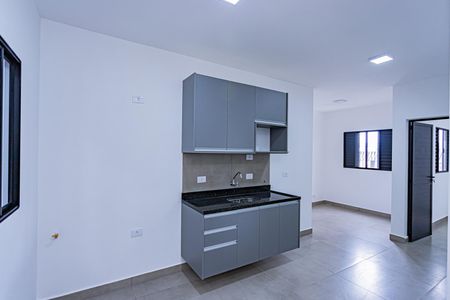 Sala, cozinha e área de serviço de apartamento para alugar com 1 quarto, 32m² em Brasilândia, São Paulo