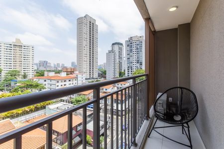 Varanda da Sala de apartamento para alugar com 1 quarto, 30m² em Vila Olímpia, São Paulo
