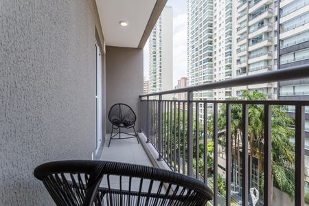 Varanda da Sala de apartamento para alugar com 1 quarto, 30m² em Vila Olímpia, São Paulo