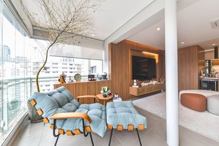 Sala - Varanda de apartamento à venda com 1 quarto, 76m² em Cidade Monções, São Paulo