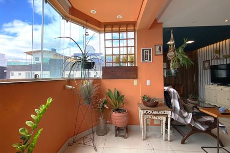 Varanda da Sala de apartamento à venda com 3 quartos, 126m² em Buritis, Belo Horizonte