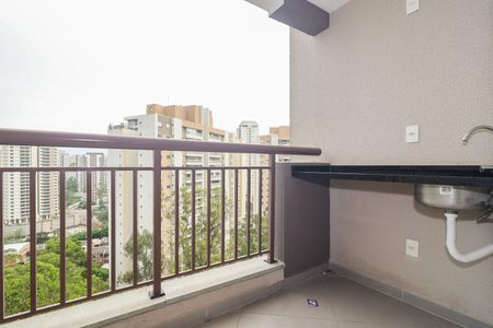 Varanda da Sala de apartamento para alugar com 2 quartos, 56m² em Vila Andrade, São Paulo