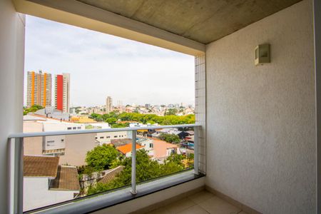 Varanda da sala de apartamento para alugar com 2 quartos, 77m² em Campestre, Santo André