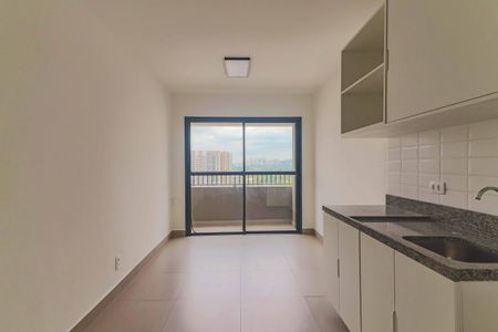 Sala - Cozinha - Lavanderia de apartamento para alugar com 1 quarto, 31m² em Butantã, São Paulo