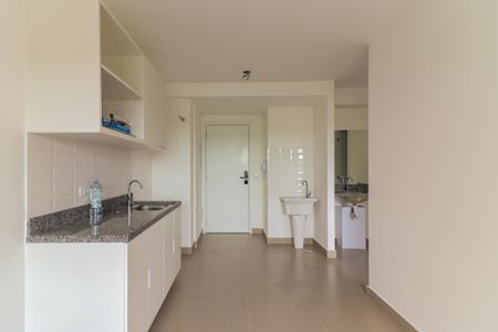 Sala - Cozinha - Lavanderia de apartamento para alugar com 1 quarto, 31m² em Butantã, São Paulo