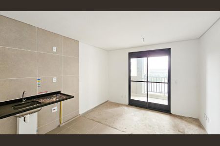 Sala e cozinha de apartamento à venda com 1 quarto, 32m² em Centro, Osasco