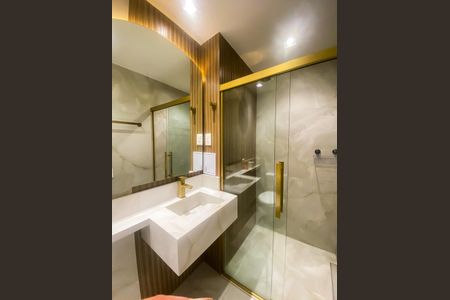 Banheiro Social de kitnet/studio para alugar com 1 quarto, 24m² em Campo Belo, São Paulo