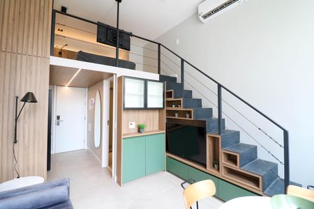 Sala de kitnet/studio para alugar com 1 quarto, 34m² em Jardim das Acacias, São Paulo