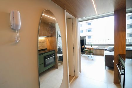 Cozinha de kitnet/studio para alugar com 1 quarto, 34m² em Jardim das Acacias, São Paulo