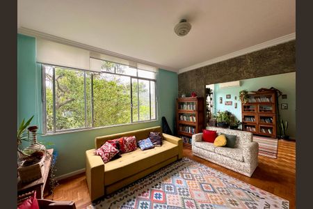 Sala de apartamento à venda com 2 quartos, 118m² em Cosme Velho, Rio de Janeiro