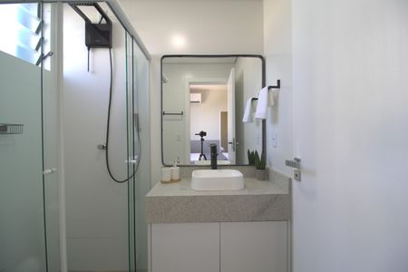 Banheiro Social de apartamento para alugar com 1 quarto, 34m² em Centro, Florianópolis