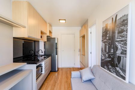 Sala de apartamento para alugar com 1 quarto, 27m² em Campo Belo, São Paulo