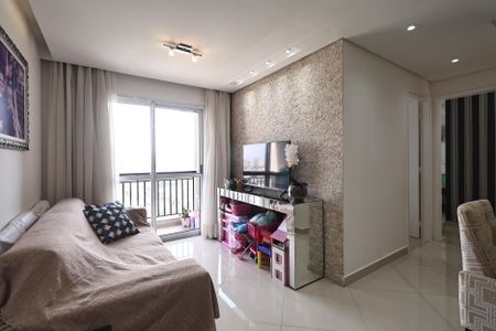 Sala de apartamento à venda com 3 quartos, 70m² em Vila Valparaíso, Santo André