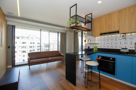 Sala e Cozinha de apartamento para alugar com 1 quarto, 63m² em Sumarezinho, São Paulo