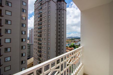 Varanda da sala de apartamento à venda com 2 quartos, 57m² em Vila Helena, Santo André