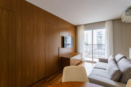 Sala de apartamento para alugar com 1 quarto, 48m² em Moema, São Paulo