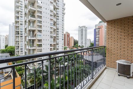 Varanda da Sala de apartamento para alugar com 1 quarto, 48m² em Moema, São Paulo
