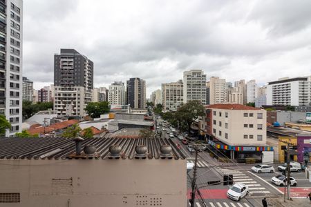 Vista da Sacada de kitnet/studio à venda com 1 quarto, 24m² em Indianópolis, São Paulo