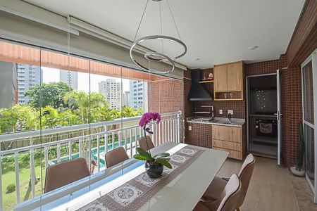 Varanda gourmet de apartamento à venda com 3 quartos, 127m² em Jardim Chácara Inglesa, São Bernardo do Campo
