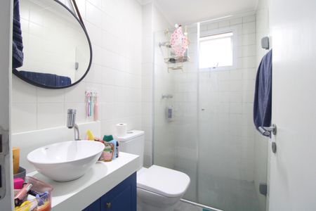 Banheiro da suíte de apartamento à venda com 3 quartos, 85m² em Vila Campo Grande, São Paulo