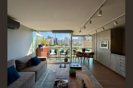 Sala de apartamento à venda com 1 quarto, 54m² em Brooklin, São Paulo